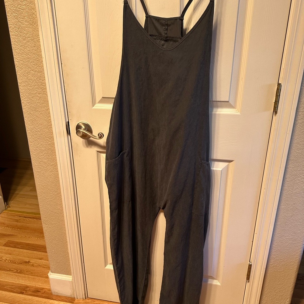 Dark Gray Sleeveless Jumpsuit